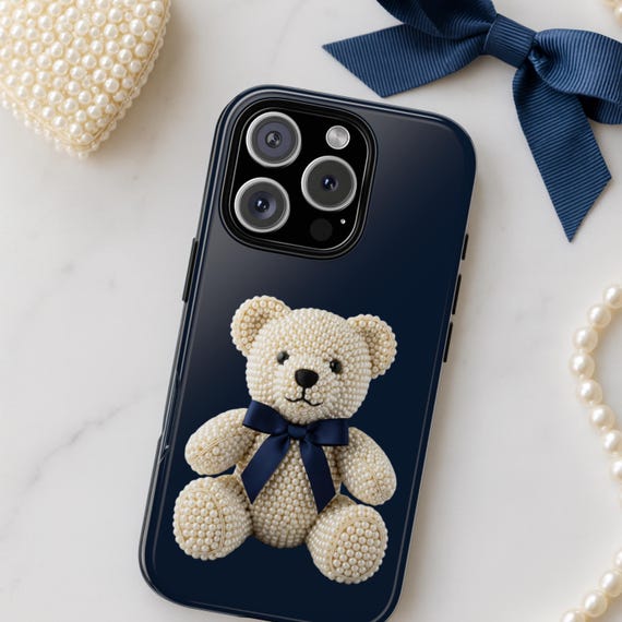 Teddy Bear Phone Case, Elegant Navy Blue Cover, Luxury Art Classy Old Money  Christmas Gift for Her & Him, Stylish Trendy Phone Accessory - Etsy