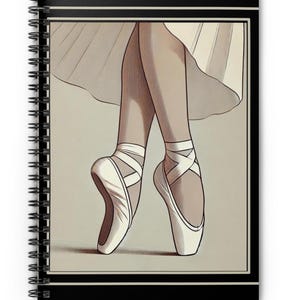 Vintage Ballett Thema Notizbuch, Elegantes Ballett Reisetagebuch, Täglicher Ballett Planer, Ballett Skizzenbuch, Tänzer Ballett Liebhaber, Künstler