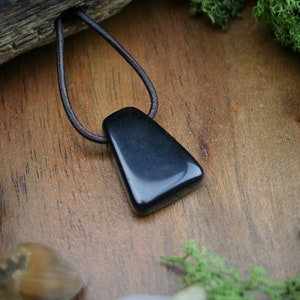 Necklace with Obsidian Tumbled Stone Healing Stone Talisman
