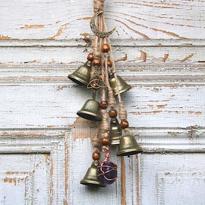 Witch bells with amethyst - magical house protection - handmade in Austria - perfect gift, not just for witches, Wiccans, and Pagans!