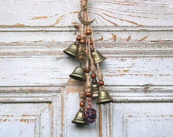 Witch bells with amethyst - magical house protection - handmade in Austria - perfect gift, not just for witches, Wiccans, and Pagans!