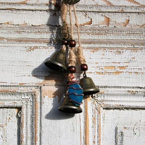 Witch bells with agate disc - magical house protection - the perfect gift, not only for witches, Wicca, Pagan!