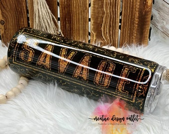 30 Ounce Savage Leopard spot edition 2 glittered tumbler