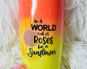 Vaso de girasol brillante de 20 onzas