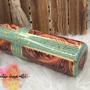 30 Ounce Western Cross Split glittered tumbler