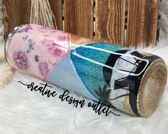 ¡Vaso brillante de 30 onzas de cuatro estaciones!