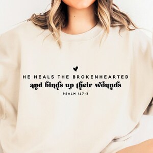 He Heals The Brokenhearted SVG, Christian SVG, Bible Verse Svg, Scripture Svg, Worthy Svg, Grace Svg, Christian Coffee Mug Svg, Psalm 147