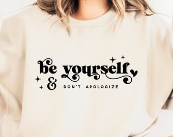 Be Yourself SVG: Boho Inspirational Quote (Digital File)