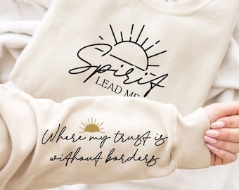 Christian Quote SVG: Boho Spirit Lead Me Design (Digital Download)