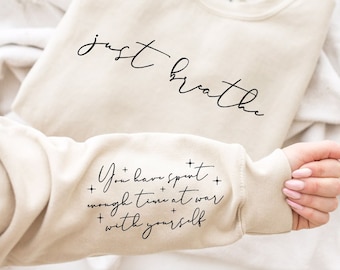Just Breathe Sleeve Design SVG PNG PDF, Inspirational Quotes Svg, Chapter Mom Life Svg, Positive Svg, Mommy Quotes Svg Png Eps Dxf Files