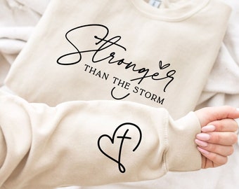 Stronger Than The Storm SVG PNG: Boho Self Care Design (Digital Download)