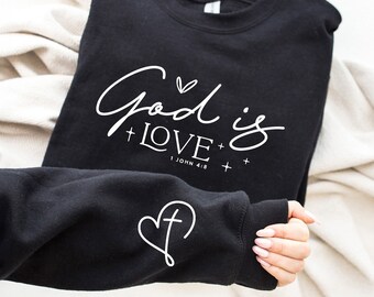 God is Love SVG: Christian Bible Verse Shirt Design (Digital Download)