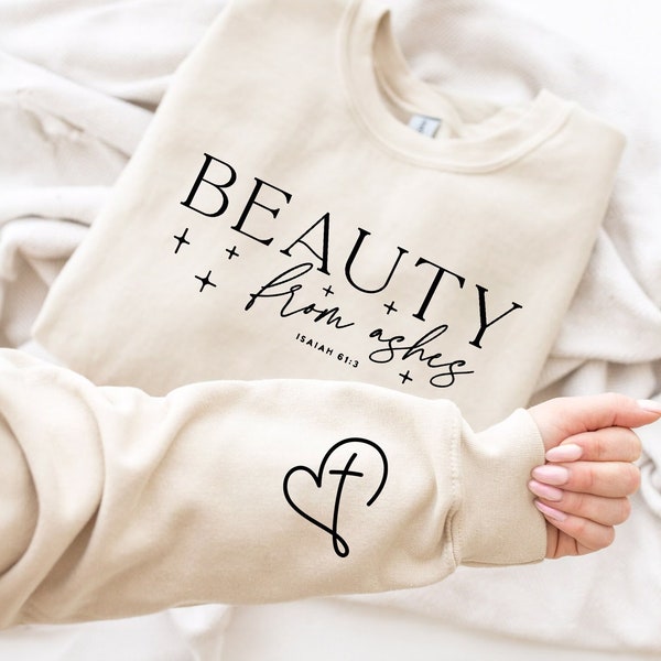 Beauty From The Ashes SVG PNG, Christian Svg, Boho Self Care, Motivational Svg, Sleeve Design, Trendy Shirt, Positive Daily Affirmations Svg