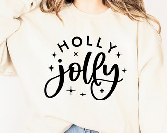 Holly Jolly Christmas SVG: Winter Sign Quote (Digital File)
