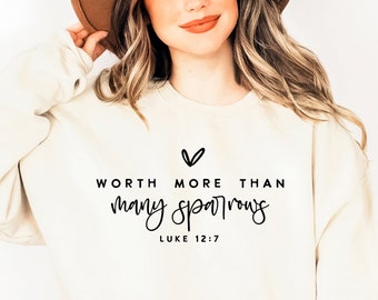 Christian Bible Verse SVG: Worth More Than Sparrows (Digital Download)
