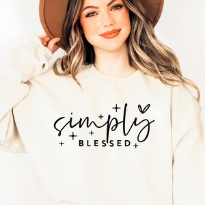 Simply Blessed SVG, Blessed Svg, Faith Svg, Christian Svg, Religious Svg, Jesus Svg, Inspirational Svg, Motivational Svg, Thanksgiving Svg