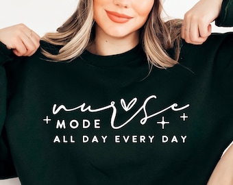 Nurse Mode All Day SVG PNG: Nurse Shirt Design (Digital Download)