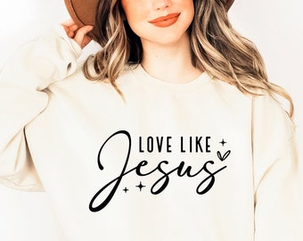 Love Like Jesus SVG: Christian Faith, Bible Quote (Digital Download)
