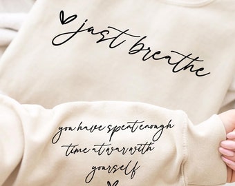 Just Breathe Sleeve Design: Inspirational SVG, PNG, PDF Files