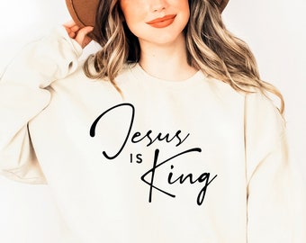 Jesus is King SVG: Christian Bible Quote (Digital File)