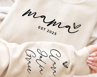 Mama Est 2025 SVG: Personalized Name Sleeve Design (Digital Download)