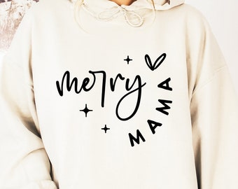 Merry Mama Christmas SVG: Mom Life Shirt Design (Digital Download)