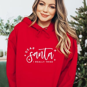 Dear Santa I Really Tried SVG: Funny Christmas Cut File (Digital Download)