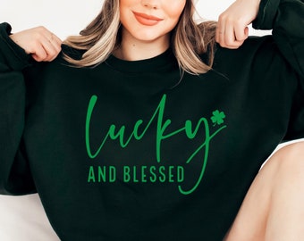 Lucky And Blessed SVG PNG PDF, Lucky Svg, St Patricks Day Svg, Feeling Lucky Svg, St Paddys Day Svg, Irish Svg, Funny St Patricks Day Svg