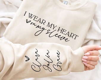 Wear My Heart On My Sleeve SVG: Personalized Name Font (Digital Download)