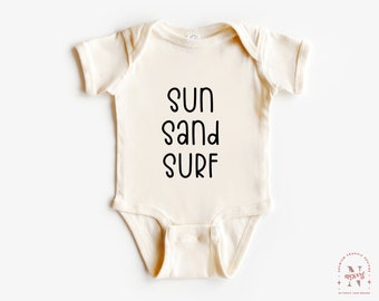 Sun Sand Surf SVG: Summer Baby Onesie Design (Digital Download)