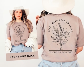 Floral Self Love SVG PNG: Keep Going, Fresh Start (Digital Download)