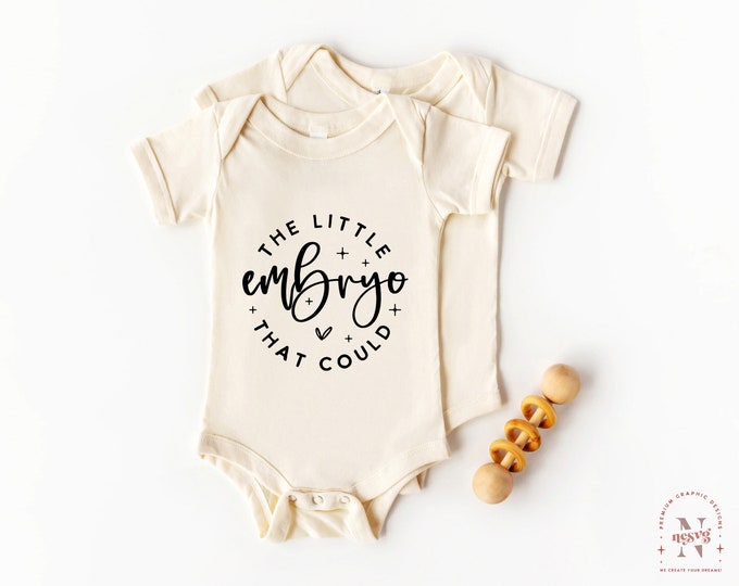 Embryo Baby SVG: Pregnancy Announcement Onesie, IVF Rainbow Baby ...