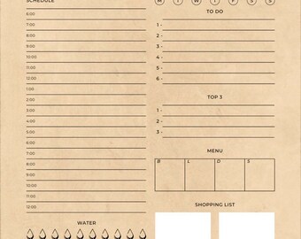 Daily Planner - light brown