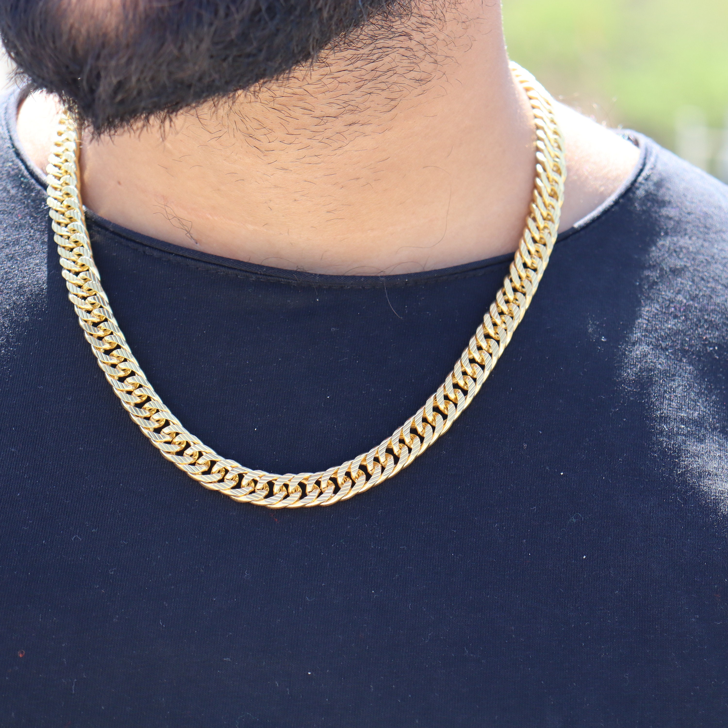 Double Cuban Link Chain Curb Double 