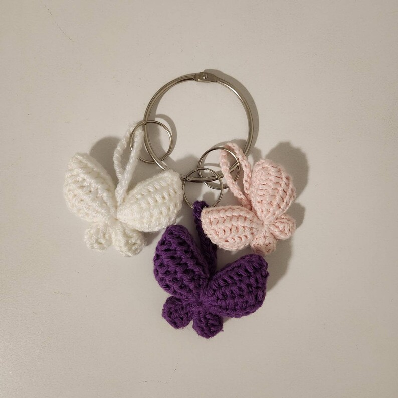 Butterfly Crochet Keychain Etsy