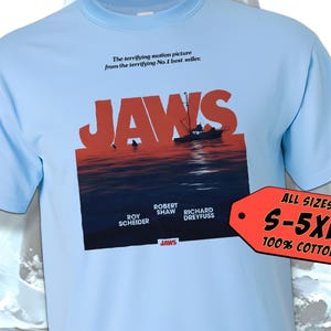 Jaws V5 Vintage Movie Poster t-Shirt Unisex Multicolor T shirt all sizes S-5XL