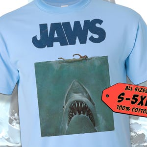 Jaws V1 Vintage Movie Poster t-Shirt Unisex Multicolor T shirt all sizes S-5XL