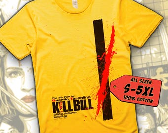 Camiseta unisex multicolor con póster vintage de la película Kill Bill V30, todas las tallas S-5XL