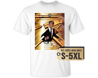 Camiseta multicolor El hombre de la pistola de oro 1974 V10, todas las tallas S-5XL