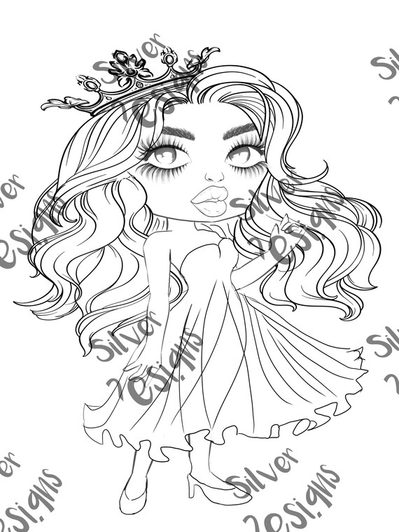 Queen Poppy Coloring Page - Etsy