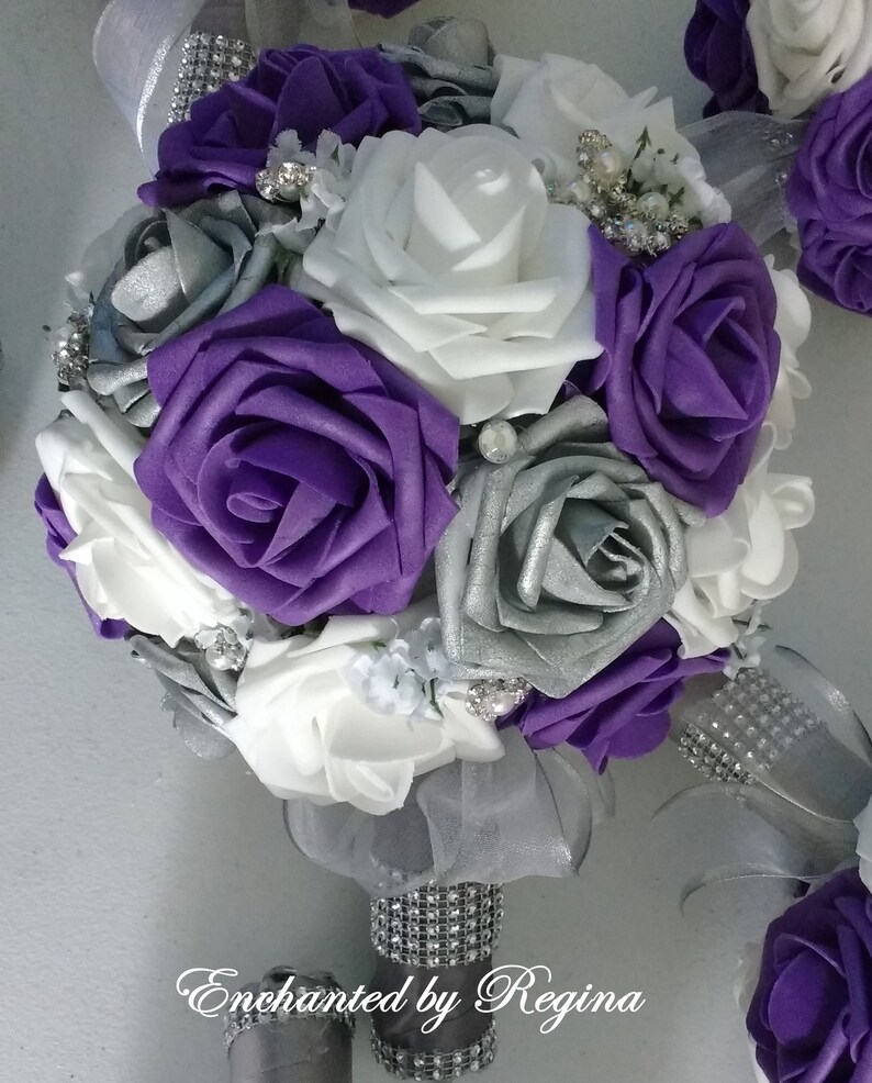 Foam Flower Bridal Bouquets Bride's Maids' Bouquets Etsy