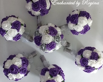 16 x 3cm Foam Roses Colourfast Wedding Flowers/Corsage/Buttonholes/Bouquet 