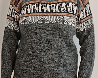 Alpaca sweater women's size M various designs from Bolivia knitted sweater Alpaca Inca Andes autumn winter
