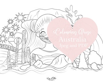 Viaggio in Australia Pagina da colorare