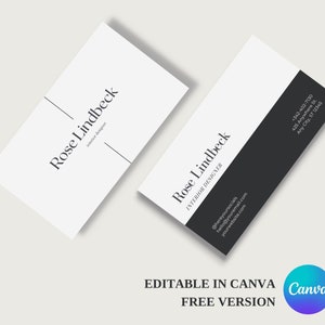 Interior Designer Business Card Canva template |  Two-sided  | Enterpreneur Business Card mockup | Digital Printable Business Card template