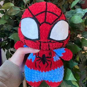 Crochet Spider Superhero Plushie (Made to Order)