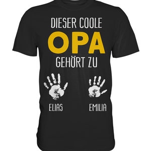 Dieser coole Opa gehört zu Opa Geschenk Personalisierbar für den besten Opa der Welt Spruch T-Shirt Tshirt Shirt Bild 3