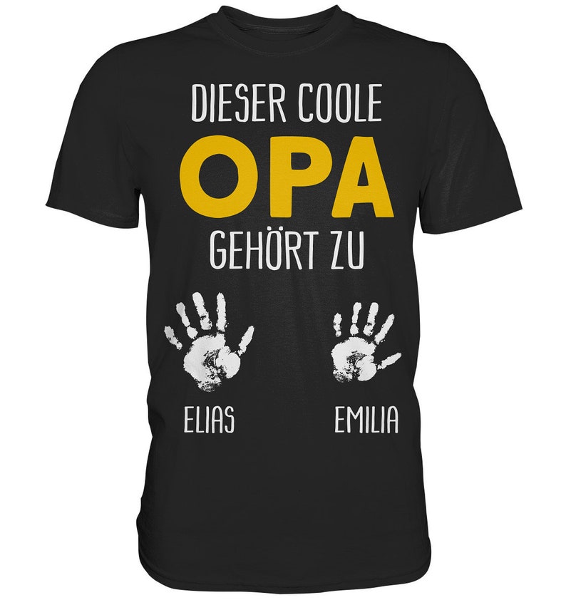 Dieser coole Opa gehört zu Opa Geschenk Personalisierbar für den besten Opa der Welt Spruch T-Shirt Tshirt Shirt Bild 3