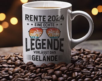 Rentner 2024, Rente 2024 Abschiedsgeschenk, Ruhestand Geschenk, Pensionierung, Rentner Spruch Tasse