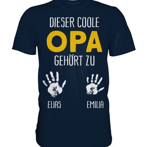 Dieser coole Opa gehört zu Opa Geschenk Personalisierbar für den besten Opa der Welt Spruch T-Shirt Tshirt Shirt Bild 5